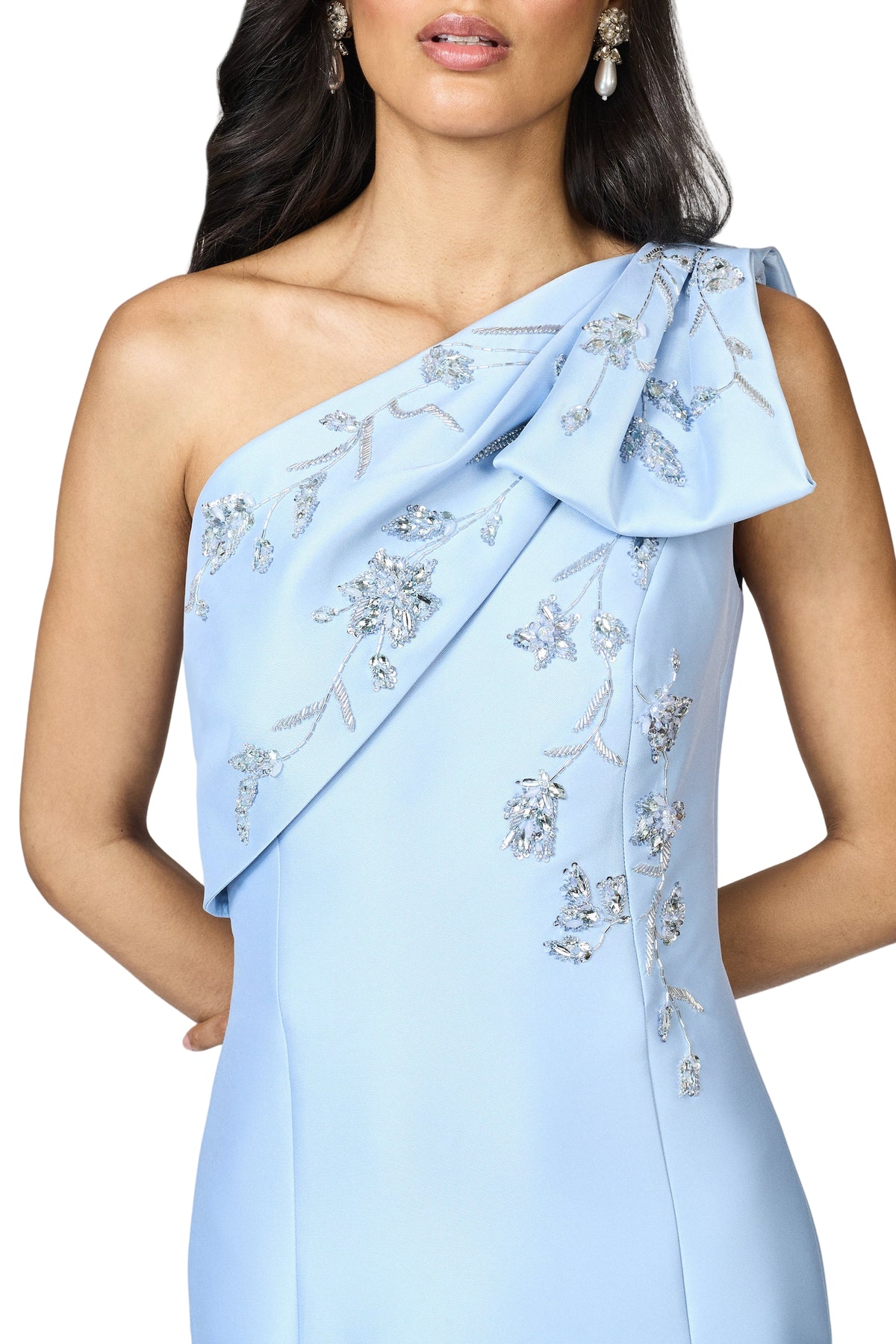 Embellished Olivia Gown in Glacial Blue