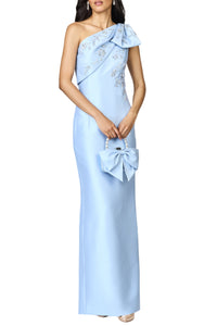 Embellished Olivia Gown in Glacial Blue