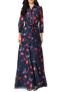 Embellished Addison Gown in Midnight Jardin