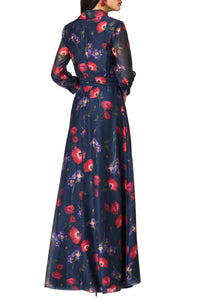 Embellished Addison Gown in Midnight Jardin
