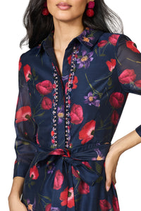 Embellished Addison Gown in Midnight Jardin