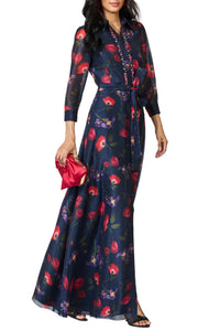 Embellished Addison Gown in Midnight Jardin