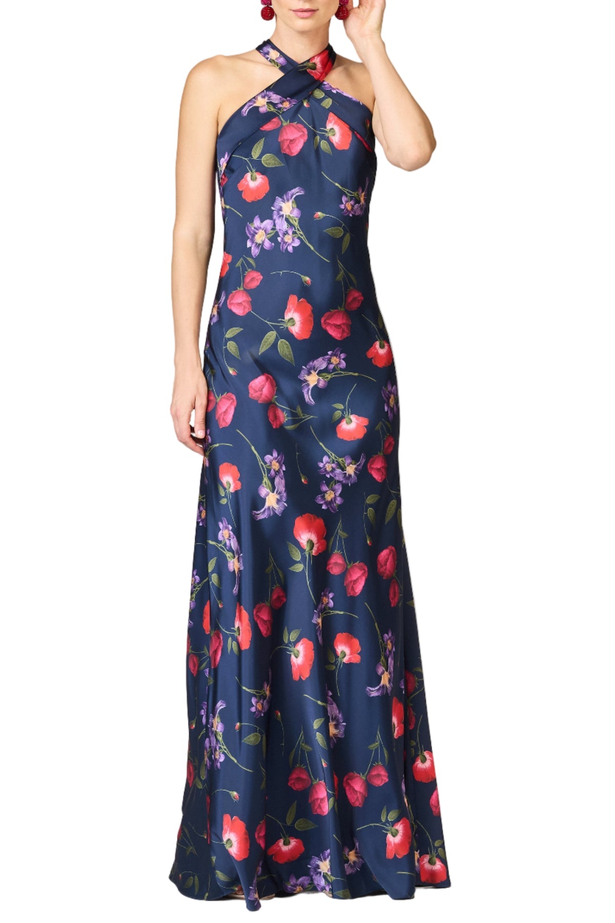 Laurant Gown in Midnight Jardin