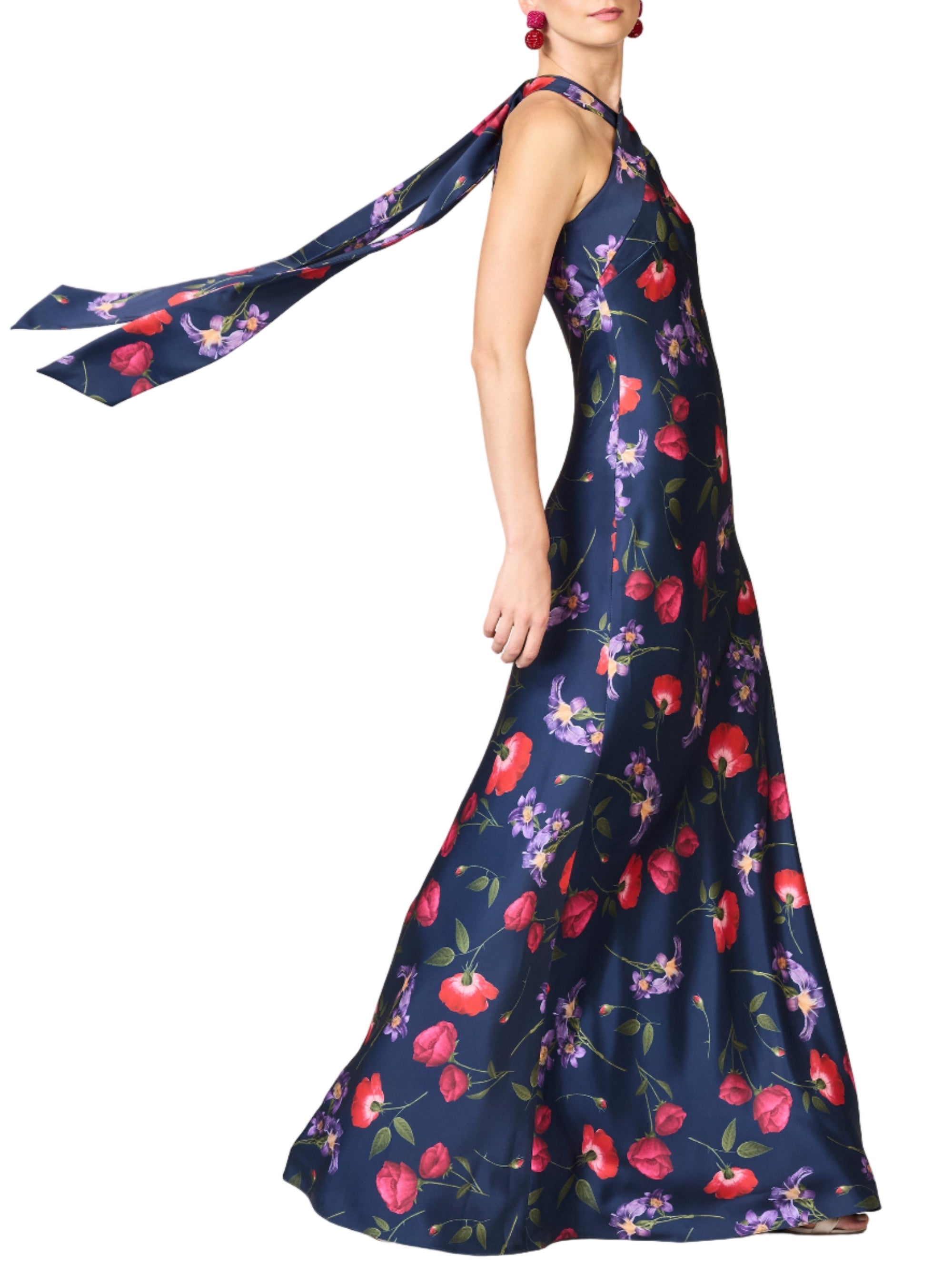 Laurant Gown in Midnight Jardin