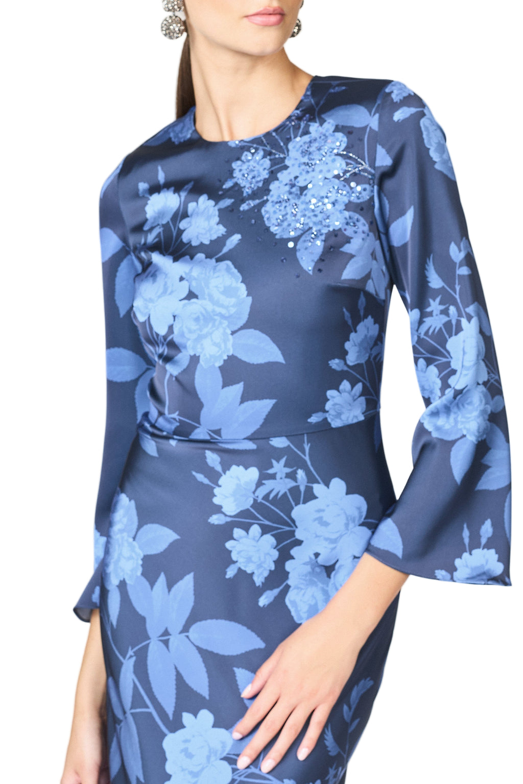 Embellished Alex Gown in Galaxy Roses