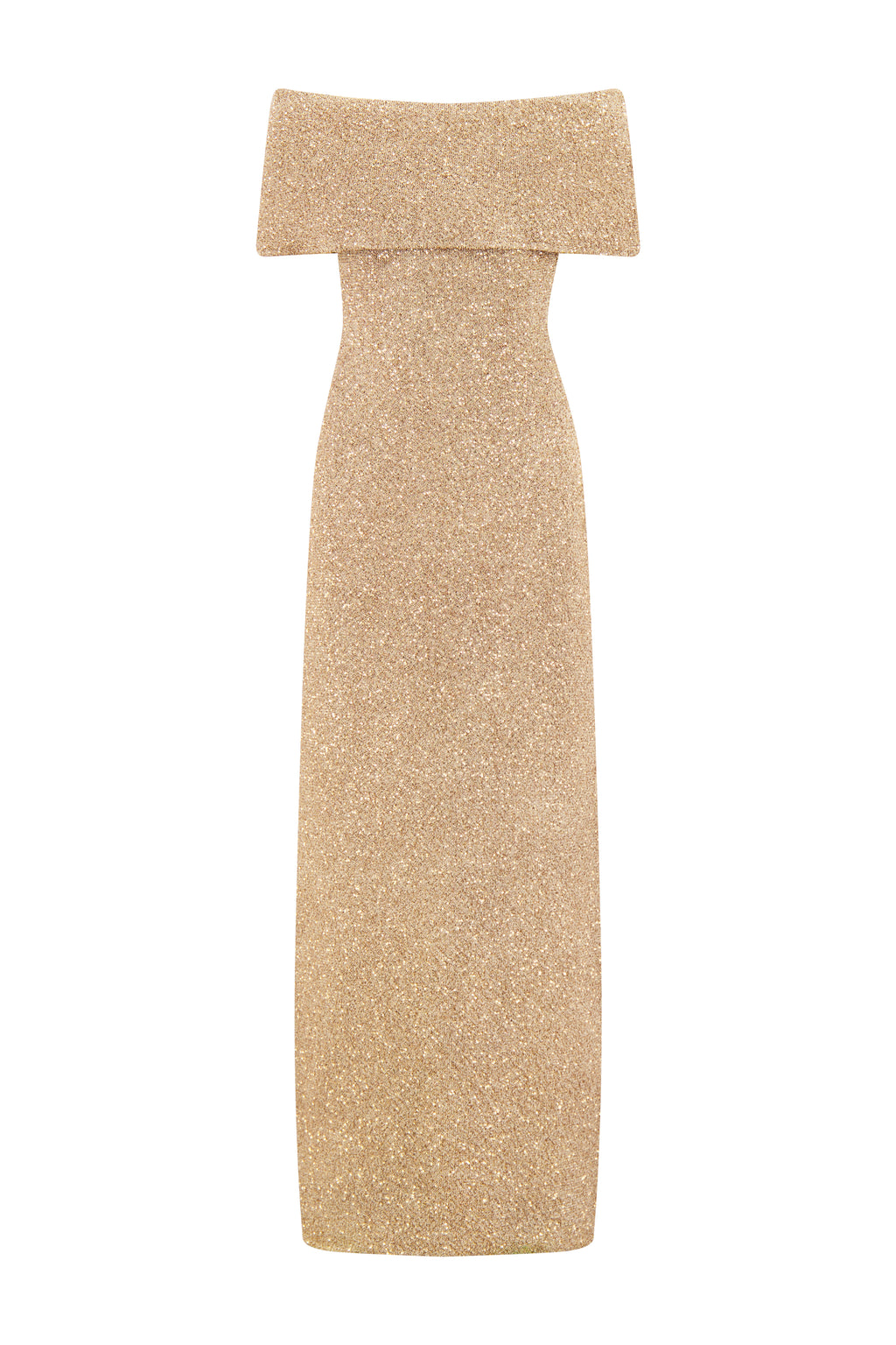 Sequin Knit Deedie Gown in Taupe