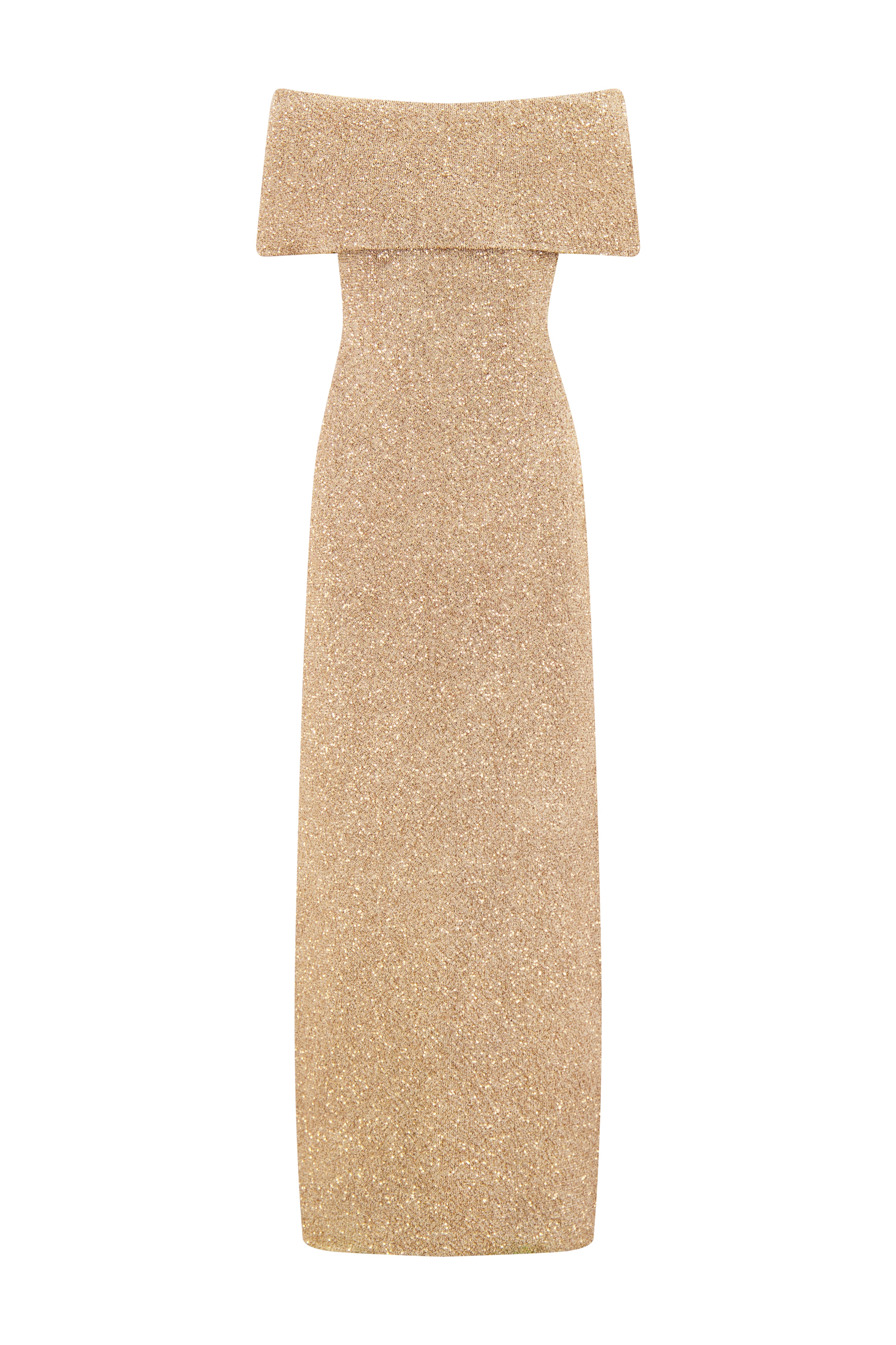 Sequin Knit Deedie Gown in Taupe