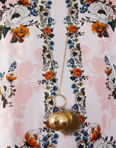 Seraphina Crepe Midi Dress in Magical Blossom Pink