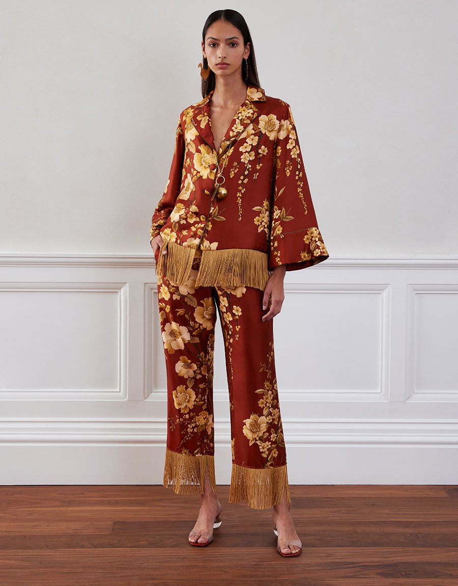 Calliope Twill Jacket in Cherry Blossom Brown