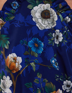 Tatiana Crepe Maxi Dress in Magical Blossom Navy