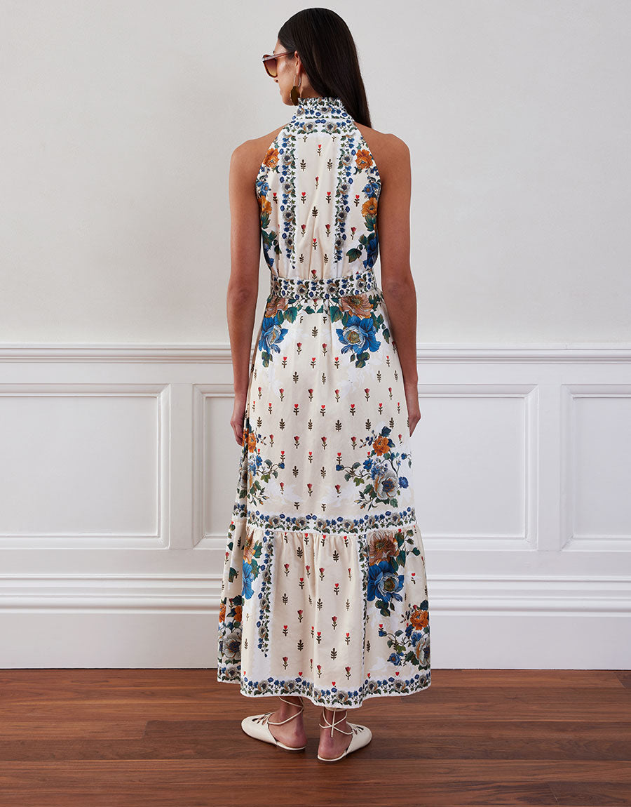 Biba Cotton Maxi Dress in Magical Blossom Cream