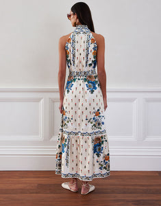 Biba Cotton Maxi Dress in Magical Blossom Cream