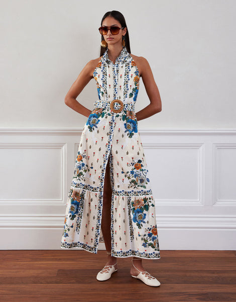 Biba Cotton Maxi Dress in Magical Blossom Cream
