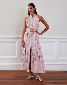 Biba Maxi Dress in Jungle Pink