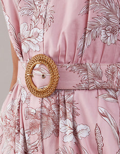 Biba Maxi Dress in Jungle Pink