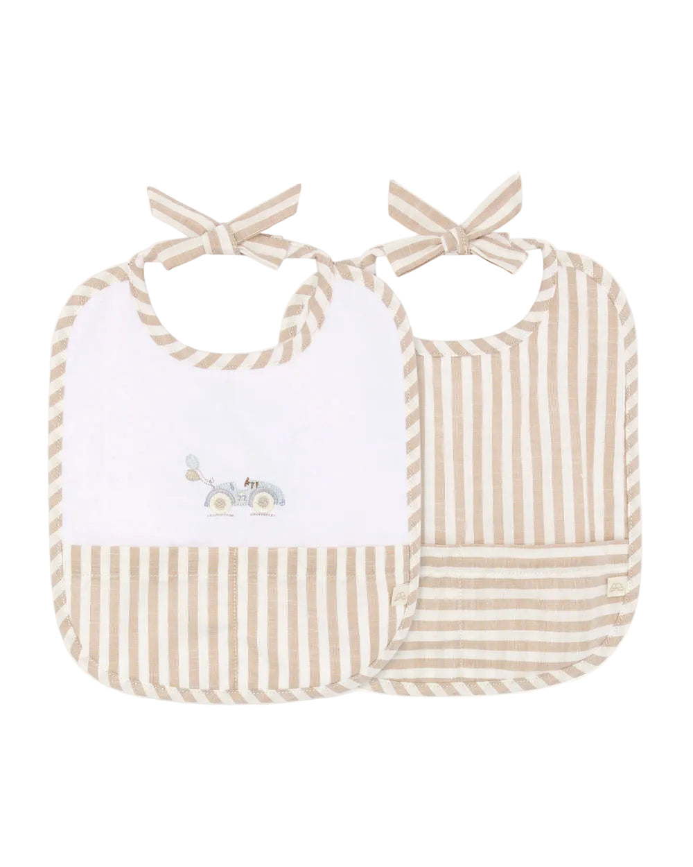 April Race Car Bib, Set of 2