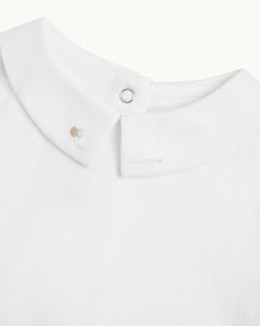 Aubrey Race Car Embroidered Collar Short Sleeve Onesie