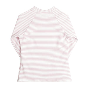 Unisex Rashguard in Light Pink Stripe
