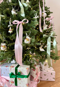 Old Country Roses Christmas Hanging Ornament Bauble