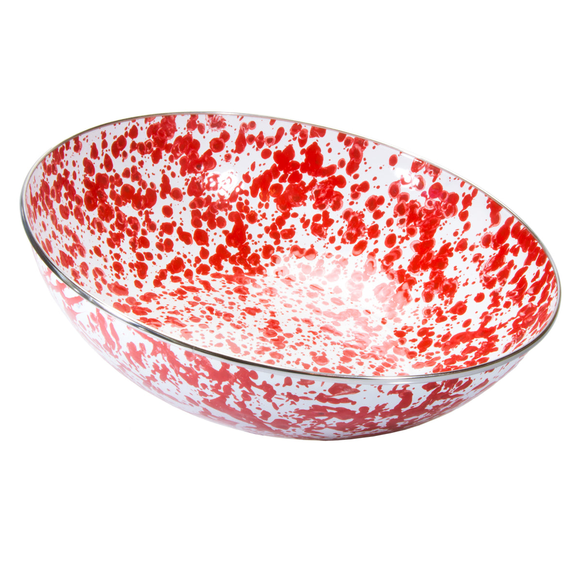 Catering Bowl in Red Swirl