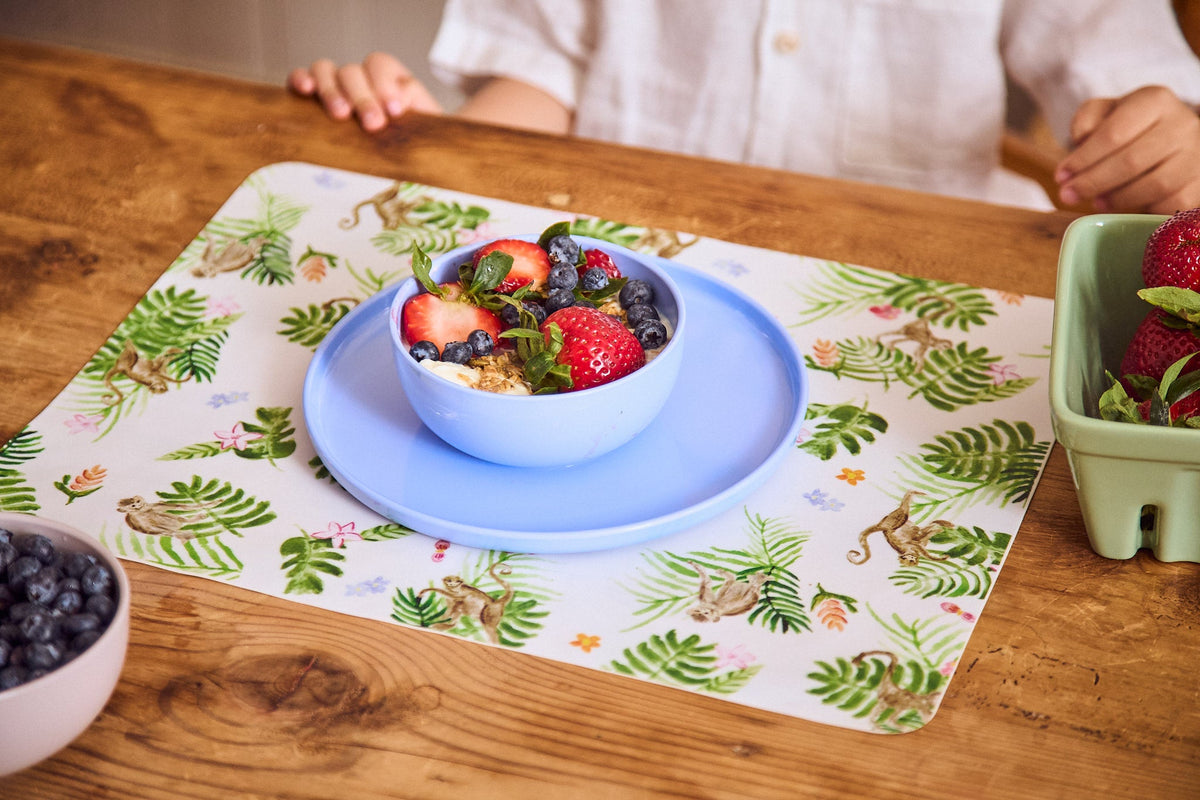 Plate and Bowl Set in Blue