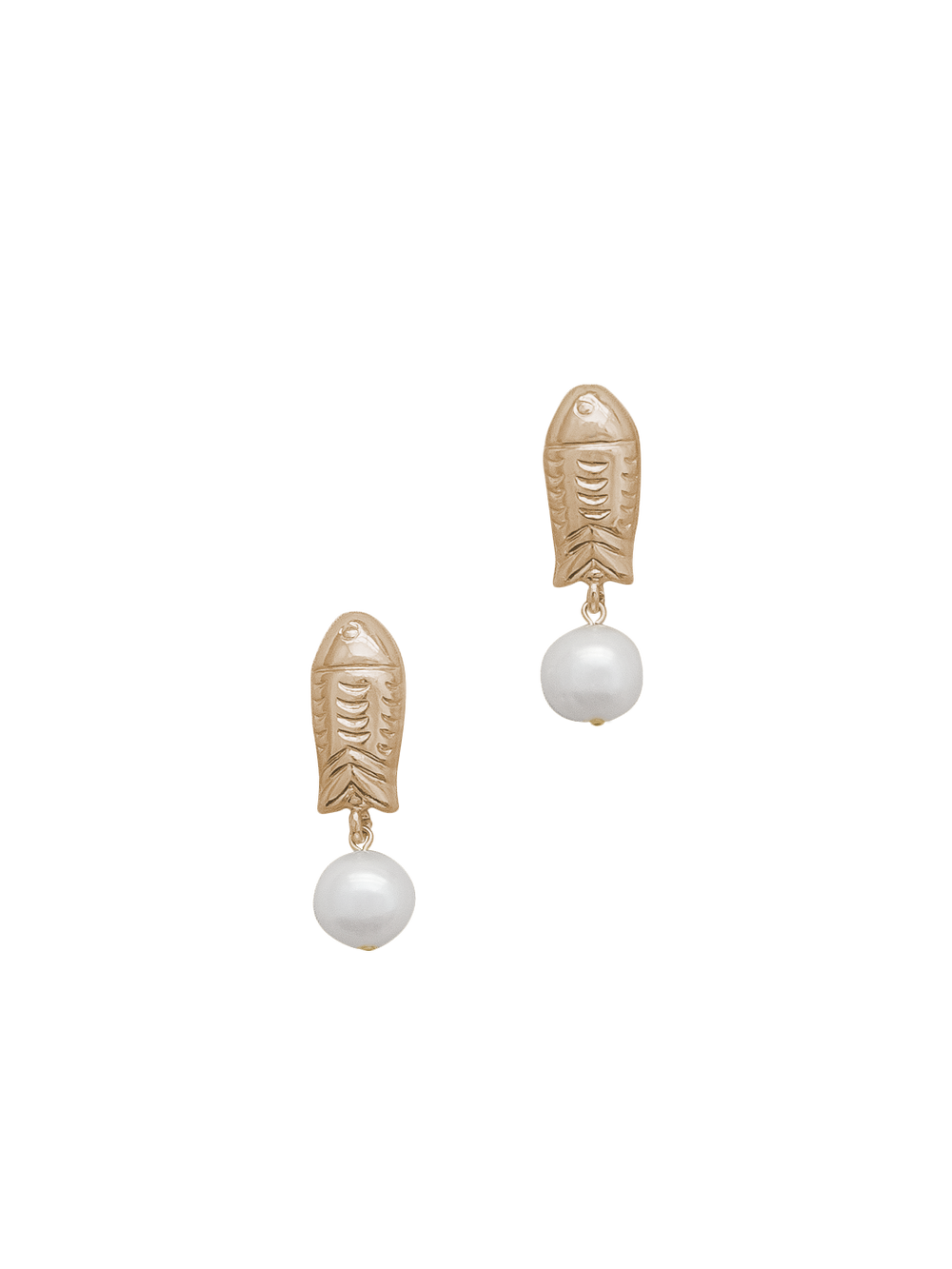 Reef Earrings in Gold & White