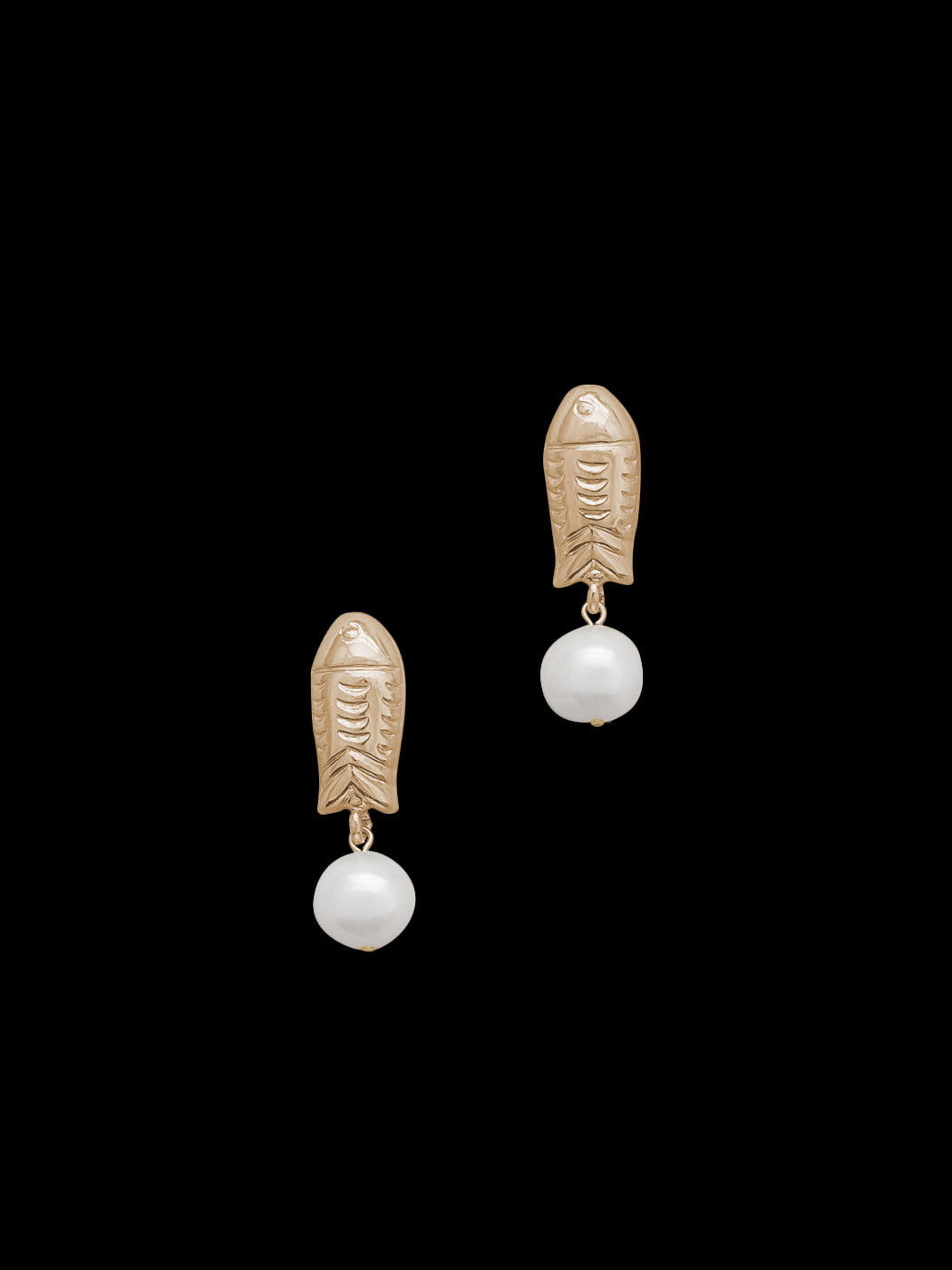 Reef Earrings in Gold & White