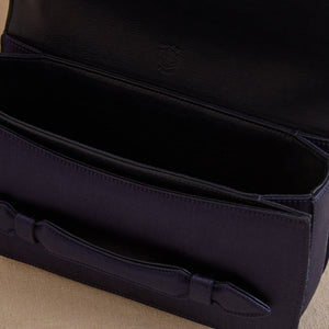 Romy Clutch in Satin Navy