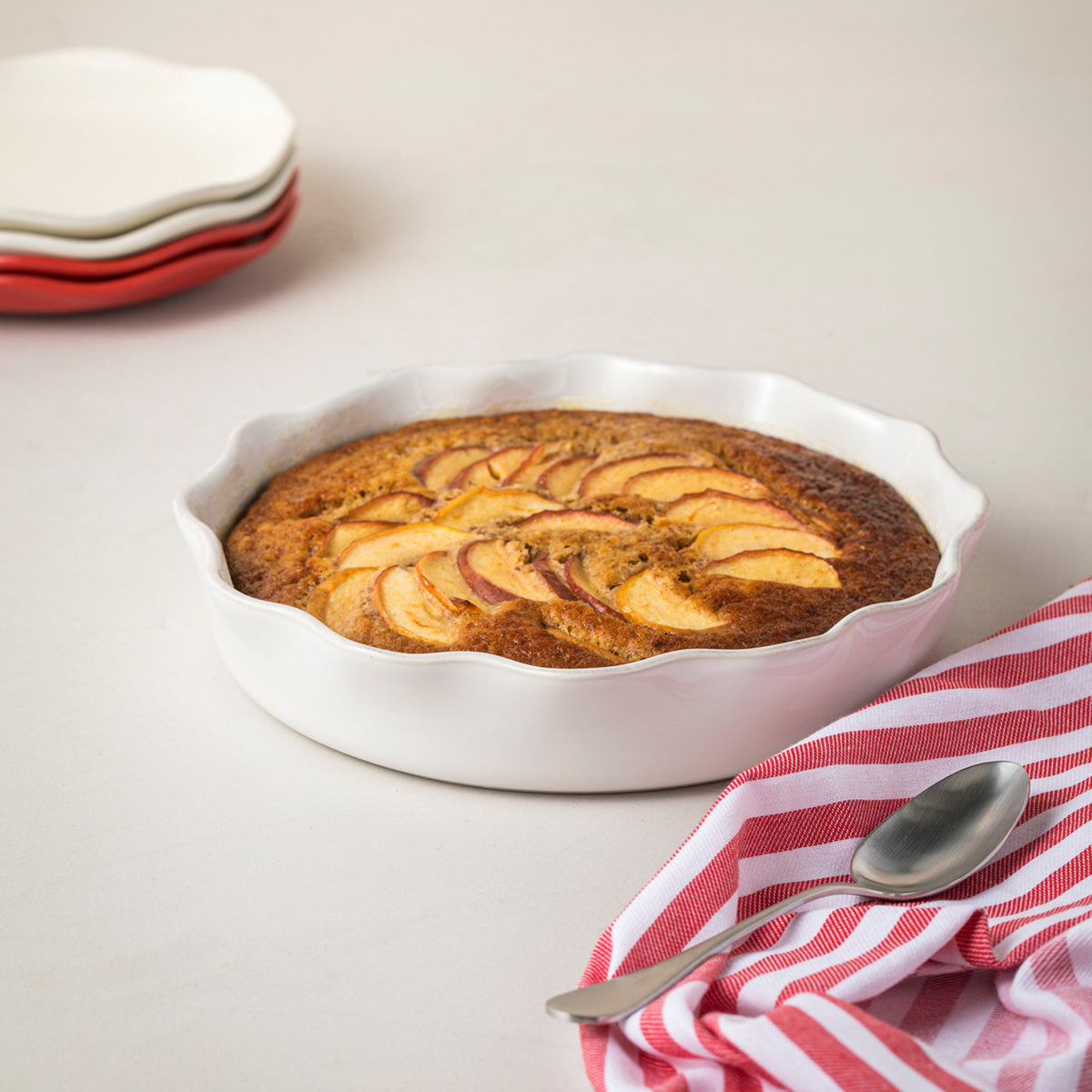 Costa Nova Cook & Host Collection Pie Dish 11" in White