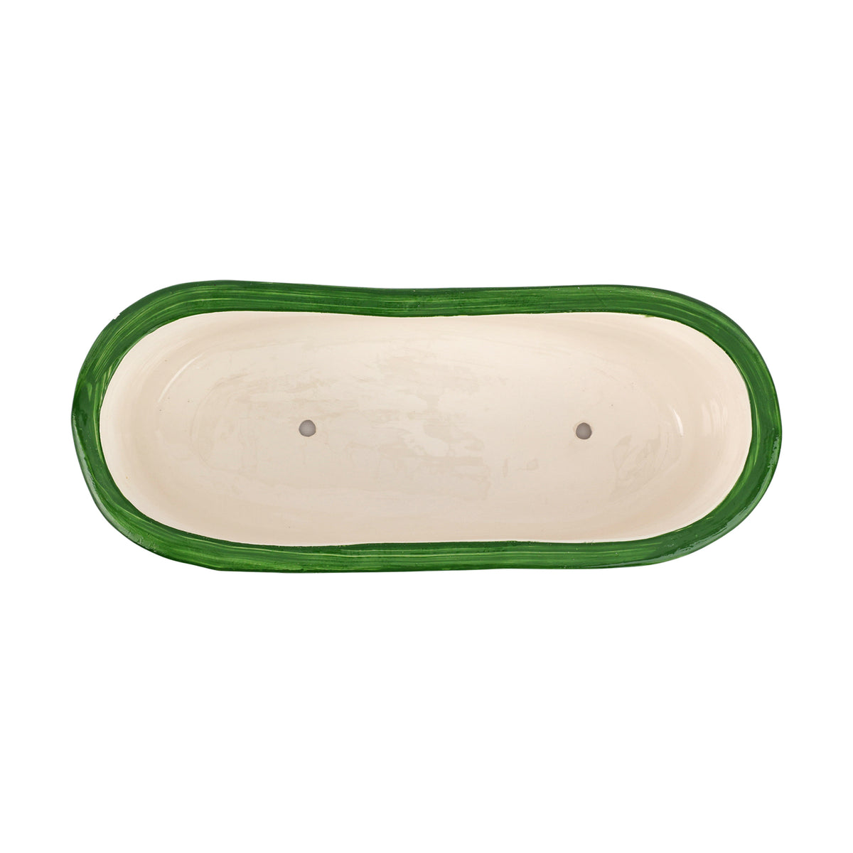 Rustic Garden Scroll Oval Planter in Dark Green