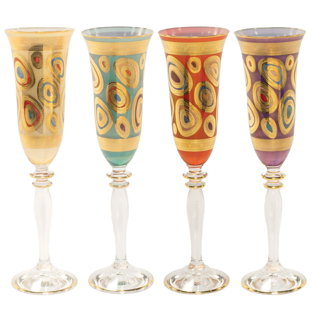 Regalia Assorted Champagne Glasses, Set of 4