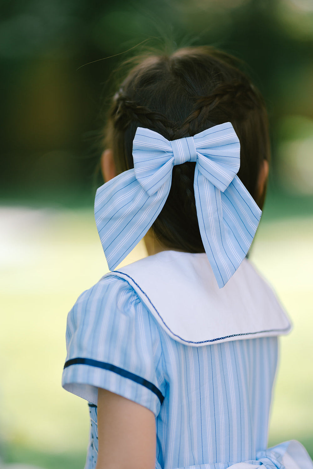 Riviera Blue Stripe Hair Clip