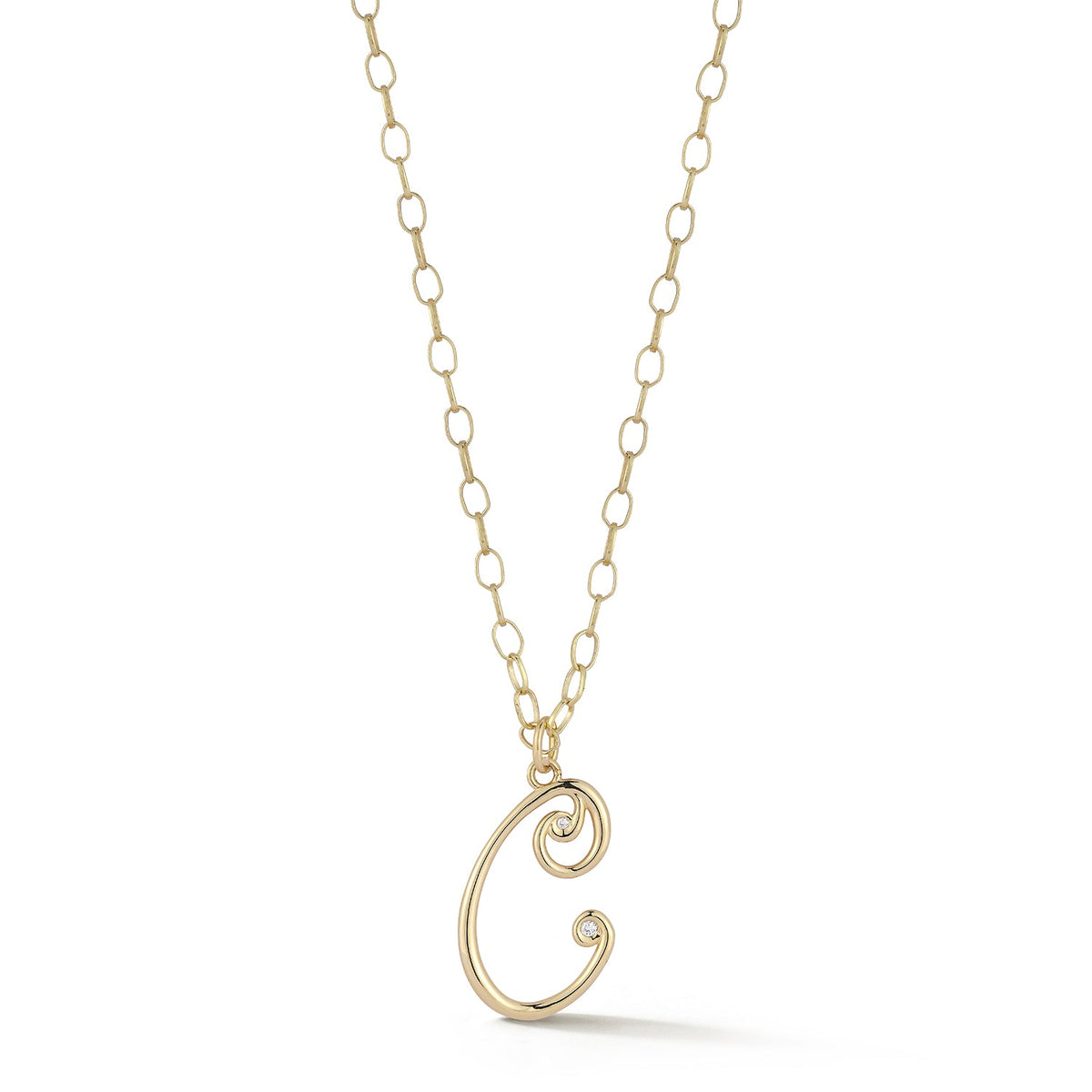 Wave Initial Necklace