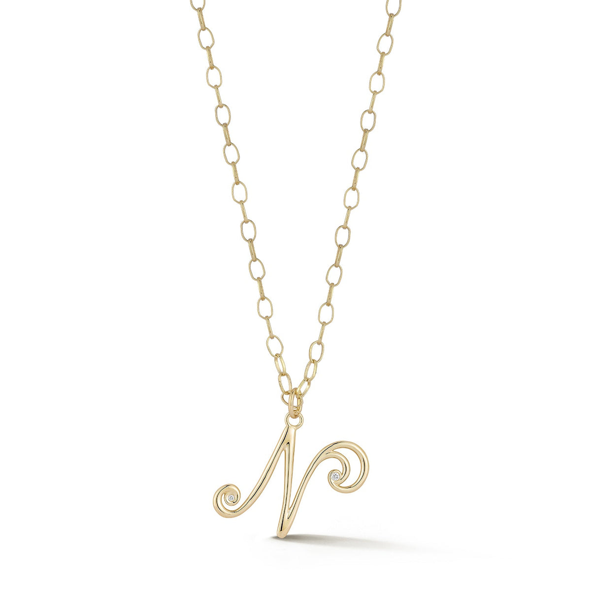 Wave Initial Necklace