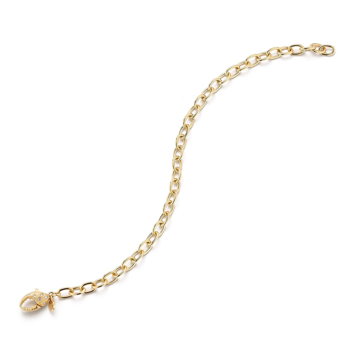 Diamond Lobster Clasp Handmade Link Charm Bracelet