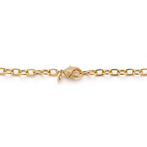 Diamond Lobster Clasp Handmade Link Charm Bracelet