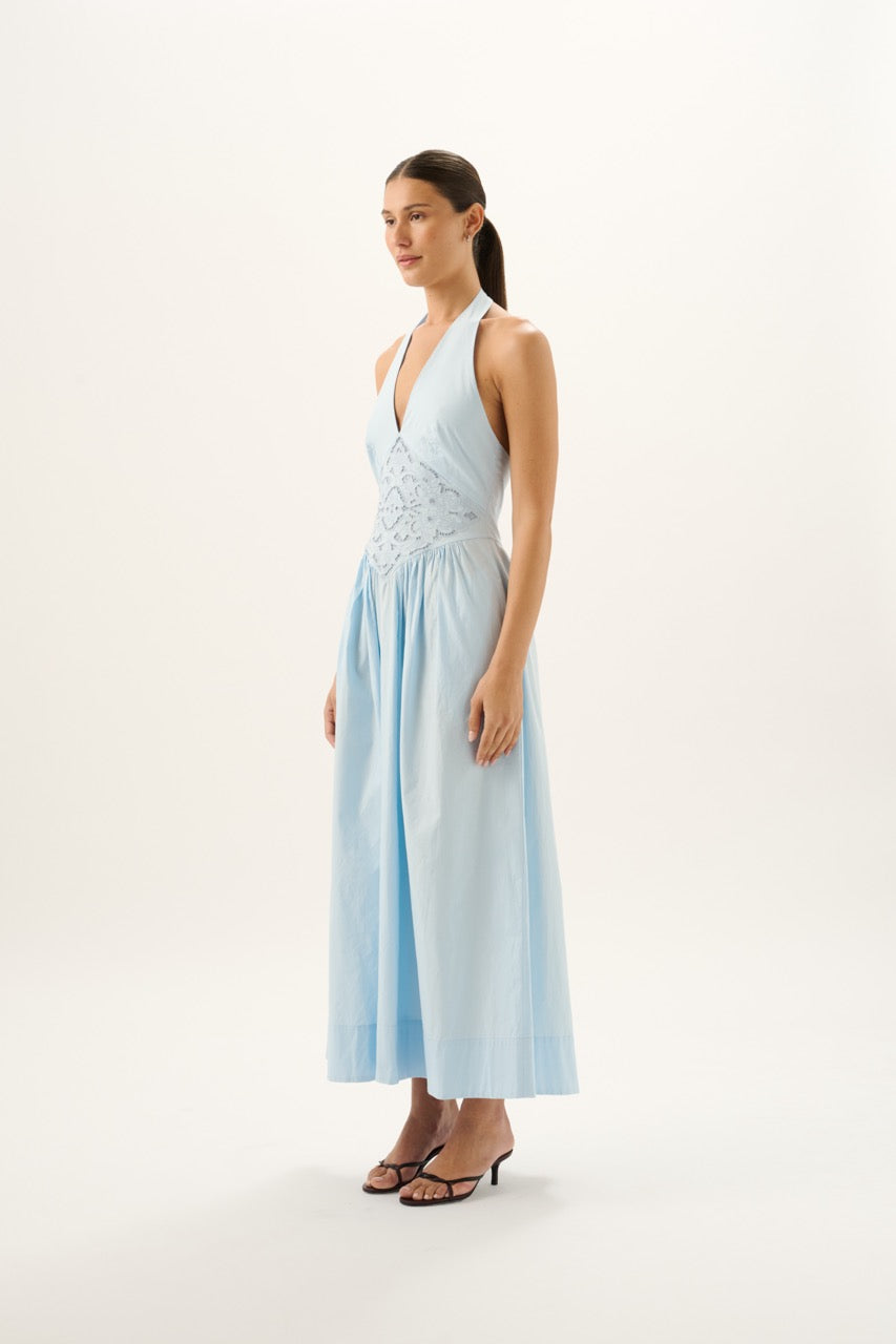 Maddie Halter Dress in Powderblue
