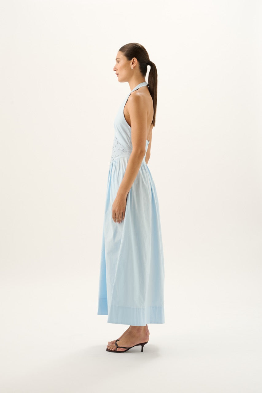 Maddie Halter Dress in Powderblue