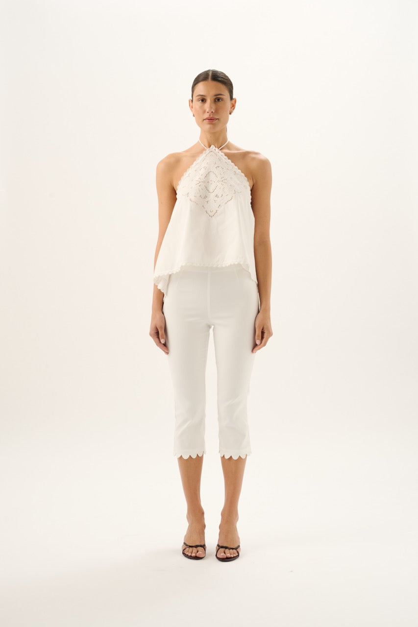 Marianne Halter Top in White