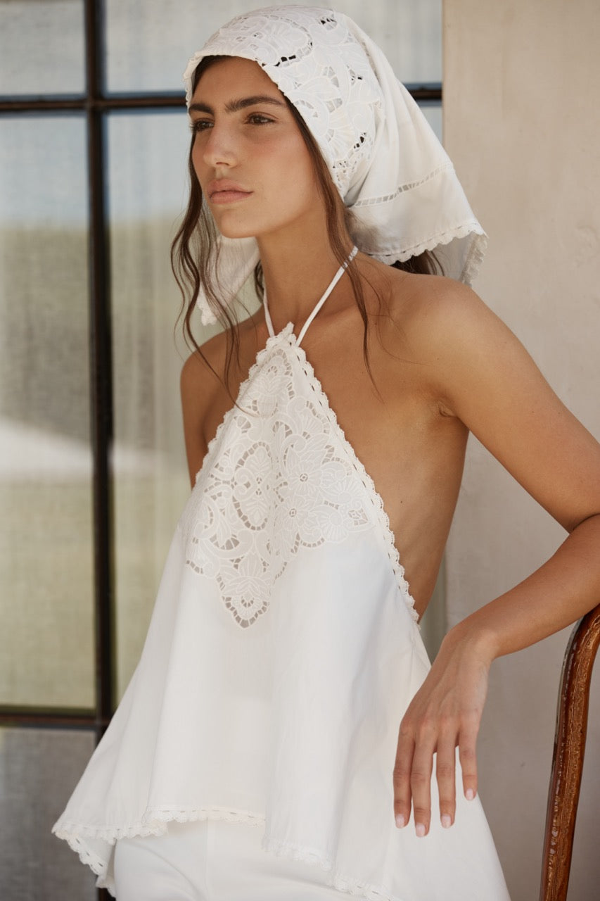 Marianne Halter Top in White