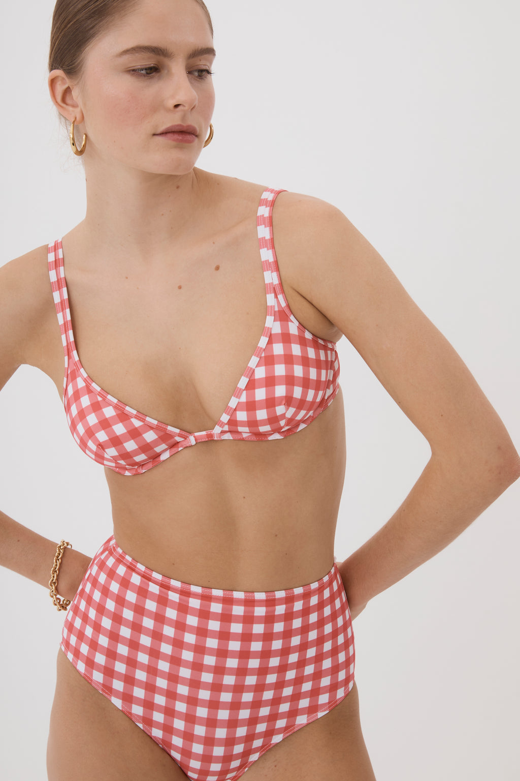 Rogue Gingham Classic Bra Bikini Top