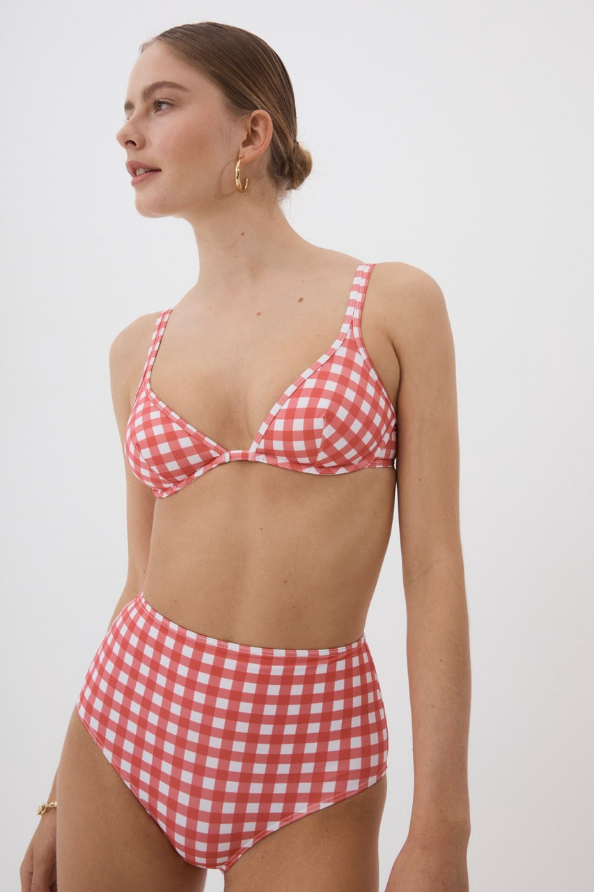 Rogue Gingham Classic Bra Bikini Top