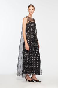 Selina Dress In Polka Dot Tafetta And Organza