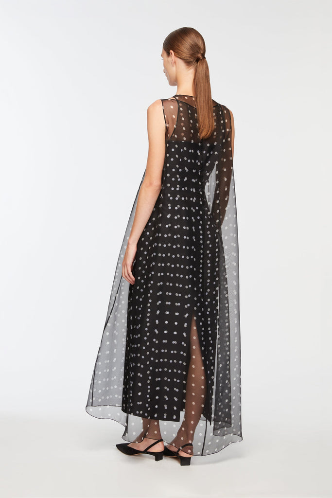 Selina Dress In Polka Dot Tafetta And Organza