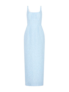 Sharon Dress In Baby Blue Seersucker