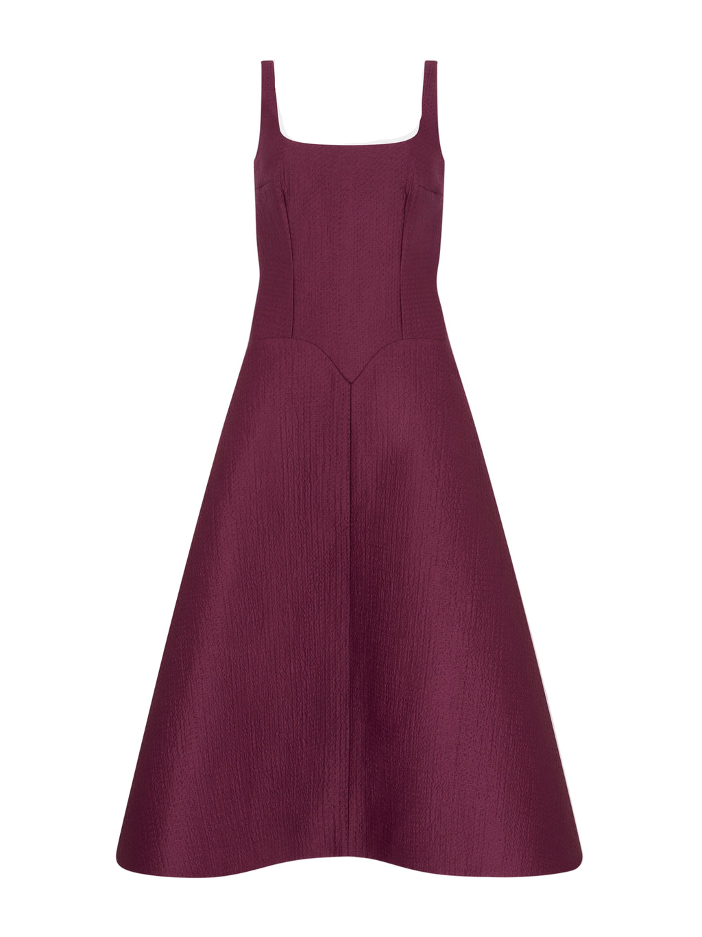 Letisha Dress In Plum Needle Punch Satin