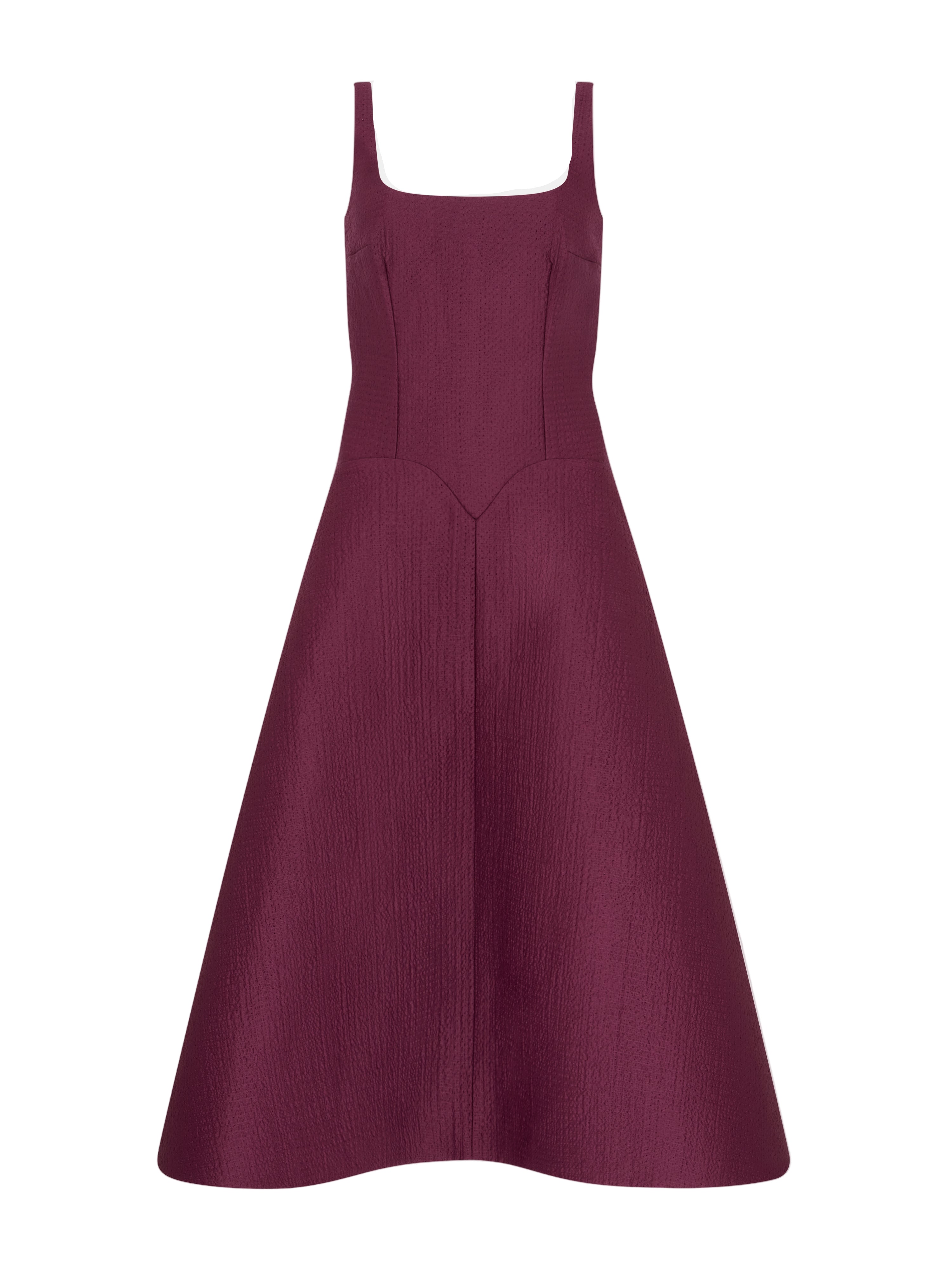 Letisha Dress In Plum Needle Punch Satin