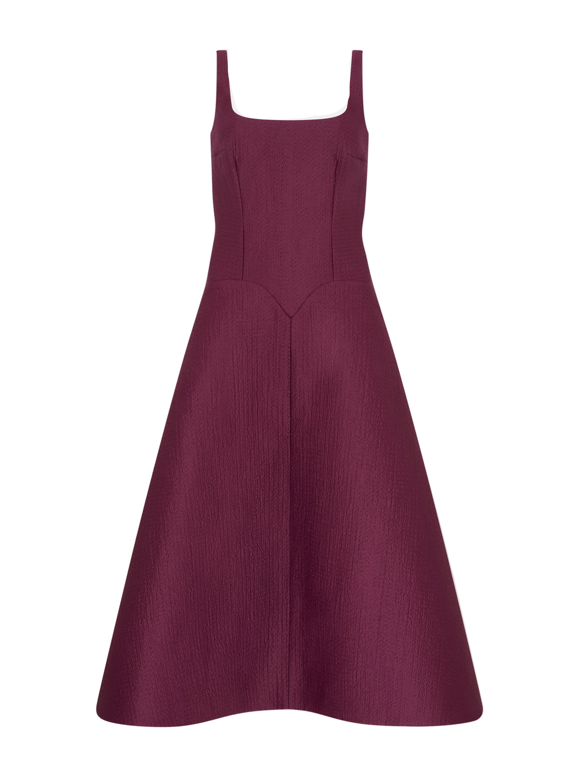 Letisha Dress In Plum Needle Punch Satin