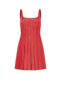 Sascha Dress In Red Moire Mikado