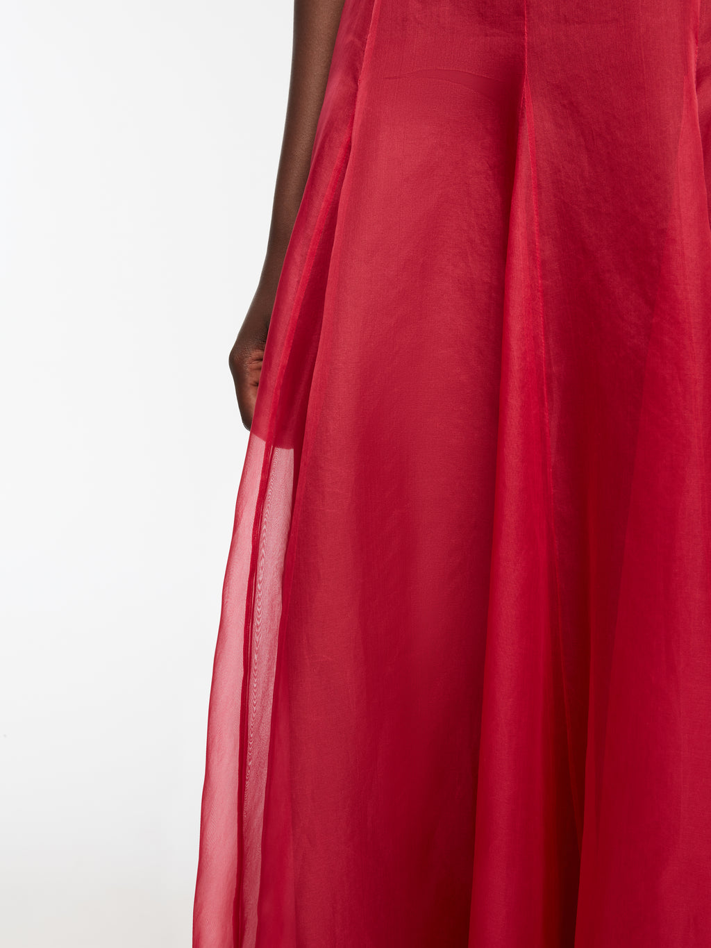 Cassiopeia Dress In Red Silk Organza